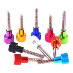 Colourful Knurled Thumbscrew M6 M8 Aluminum Knurled Head Stainless Steel Thread Hand Tighten Thumb Screw Bolt
