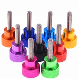 2pcs/lot M3 M4 M5 M6 Thumbscrew Aluminum Knurled Head Stainless Steel Thread Hand Tighten Thumb Screws