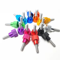 2pcs/lot M3 M4 M5 M6 Thumbscrew Aluminum Knurled Head Stainless Steel Thread Hand Tighten Thumb Screws
