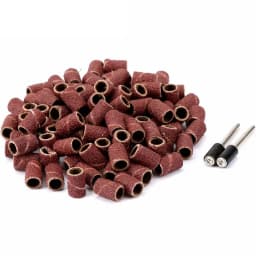 50 PCS 1/4" 6.35MM Drum Sanding Kit +2Pcs Band Mandrel 1/8" Shank Rotary Tool Nail Drill Bits Abrasive Tools Dremel Accessories