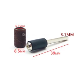 50 PCS 1/4" 6.35MM Drum Sanding Kit +2Pcs Band Mandrel 1/8" Shank Rotary Tool Nail Drill Bits Abrasive Tools Dremel Accessories