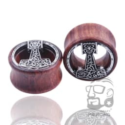 2pcs Wood Flesh Ear Plugs Tunnels Ear Piercings Earlets Saddle Woodern Earring Expander Gauge Double Flare Body Jewelry Piercing