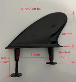 1Pic/3Pcs Soft Surfing Fins Plastic Soft Tail Fin With Replacement 6 Fins Screw Longboard Softboard Surf Accessories