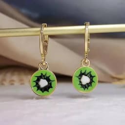 Papaya Enamel Fruit Pendant Dangle Earrings Summer Collection INS Personality Creative Fruit Charm Earrings Jewelry Gift 2025