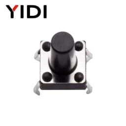 50pcs 6X6 Panel PCB Tactile Tact Push Button Switch On Off Momentary Reset Microswitch 4 Pin DIP Black H=5/6/7/8/9/10/11/12mm