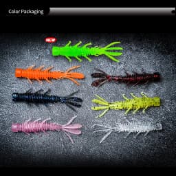 LSP 8Pcs/Bag 2.5 Inch Floating Soft Shrimp Soft Crawfish Bait Floating NED Rig Drop Shot Shrimp Lure with Fish Attractant