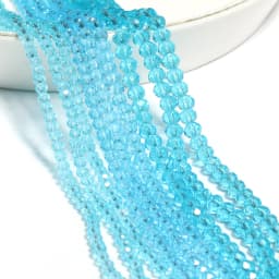 2mm/3mm/4mm Mixed Color Clear Crystal Rondel Beads Faceted Glass Spacer Beads For Jewelry Making DIY Bracelet Necklace Supplies