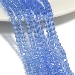 2mm/3mm/4mm Mixed Color Clear Crystal Rondel Beads Faceted Glass Spacer Beads For Jewelry Making DIY Bracelet Necklace Supplies