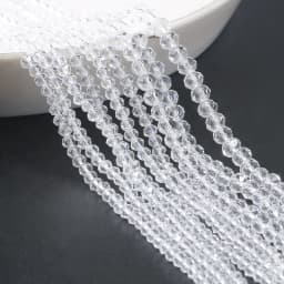 2mm/3mm/4mm Mixed Color Clear Crystal Rondel Beads Faceted Glass Spacer Beads For Jewelry Making DIY Bracelet Necklace Supplies