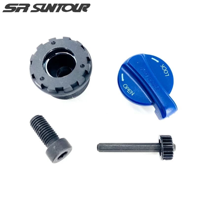 SUNTOUR XCM 30 XCT 28 Front Fork Speed Lockout Cover Lever End Cap Bolt Assembly Shoulder Control Damping Rod Cartridge Top Cap