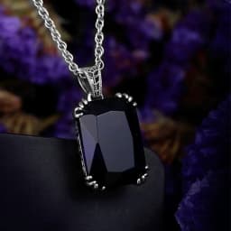 Trendy 925 Sterling Silver Jewelry Sets for Women Ethnic Square Rhinestone Pendant Necklace Hook Earrings Set Party Jewelry GIft