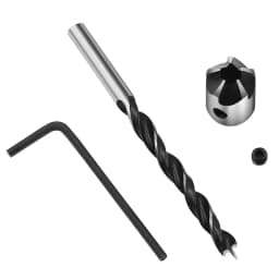 4pcs Carpentry Drill+1pc Wrech 3mm-6mm HSS Flute Countersink Drill Bits Set Chamfer Reamer For Woodworking Drill Bit Power Tools