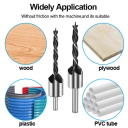 4pcs Carpentry Drill+1pc Wrech 3mm-6mm HSS Flute Countersink Drill Bits Set Chamfer Reamer For Woodworking Drill Bit Power Tools
