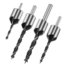 4pcs Carpentry Drill+1pc Wrech 3mm-6mm HSS Flute Countersink Drill Bits Set Chamfer Reamer For Woodworking Drill Bit Power Tools