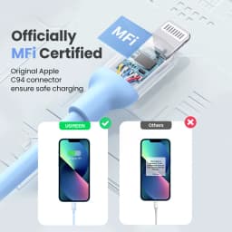 UGREEN MFi Silicone Type C to Lightning Cable for iPhone 11 14 13 12 Pro Max USB C Fast Charging for iPad iPhone Charge Cable