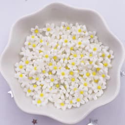 100Pcs 8mm Resin 3D Colorful Mini Flower Gems Flatback  Scrapbook Wedding Applique  Nail Art Decor Crafts  SL560