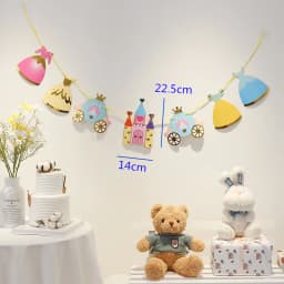 Ins Boy Girl Happy Birthday Room Garland Banner Pennant Background Decoration Baby Shower Animal Princess Theme Hanging Flags