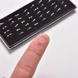 40/60Piece Stainless Steel Nose Stud Pack Crystal Nose Piercing Hoop Bulk L Shape Nose Ring Set Bend Piercing Nariz Body Jewelry