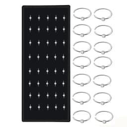 40/60Piece Stainless Steel Nose Stud Pack Crystal Nose Piercing Hoop Bulk L Shape Nose Ring Set Bend Piercing Nariz Body Jewelry