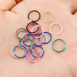 40/60Piece Stainless Steel Nose Stud Pack Crystal Nose Piercing Hoop Bulk L Shape Nose Ring Set Bend Piercing Nariz Body Jewelry