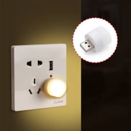 USB Plug Lamp Computer Mobile Power Charging USB Small Book Lamps LED Eye Protection Reading Light Small Round Light Night Light