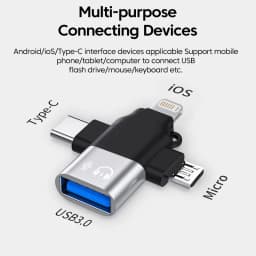 Olaf 3 in 1 OTG Adapter USB3.0 to Micro USB/Type C/Lightning Converter For iPhone Xiaomi Samsung Mouse Keyboard U Flash Drive