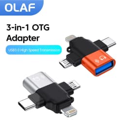 Olaf 3 in 1 OTG Adapter USB3.0 to Micro USB/Type C/Lightning Converter For iPhone Xiaomi Samsung Mouse Keyboard U Flash Drive