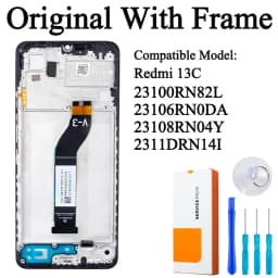 23100RN82L 23124RN87G Premium Lcd For Xiaomi Redmi 13C 4G Display Touch Screen 13C 5G Digitizer Panel Assembly For POCO C65 Lcd