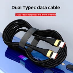 120W Type C Cable Fast Charging Type C to Type C Wire Cord For Samsung S23 Huawei Xiaomi C To C Type C USB C Cable Accessories