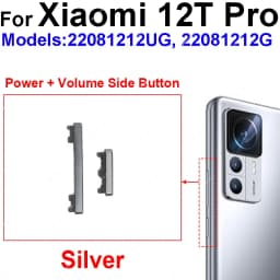 For Xiaomi 11T 12T 12T Pro Power Volume Side Button On OFF Power Volume Up Down Side Key Switch Replacement Repair Parts