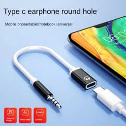 3.5mm Male To Type-c Female Headphone Cable Converter Type-C Female Flat Head Earphone To Round Head Adapter Cable