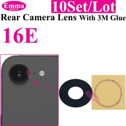 10pcs A+ Back Camera Glass for iPhone 17 Air 16 Plus 15 Pro Max 14 13 Mini 12 Rear Camera Glass Lens Cover Holder Parts