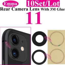 10pcs A+ Back Camera Glass for iPhone 17 Air 16 Plus 15 Pro Max 14 13 Mini 12 Rear Camera Glass Lens Cover Holder Parts