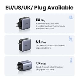 UGREEN 100W GaN Charger 5 Ports USB C Charger QC4.0 3.0 PPS For Macbook Air Laptop Tablet PDFast Charger For iPhone 18 17 16 Pro