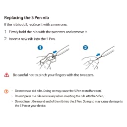 Pen Nibs Replacement Tip Nib For Samsung Galaxy S22 Ultra / S23 Ultra / S24 Ultra / S25 Ultra / Z Fold 5 / Z Fold 6 Spare Nibs