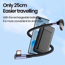 66W 90 Degree Elbow Short USB A/USB C To Type C Fast Charging Data Cable For iPhone 16 15 Power Bank 0.15/0.25/0.5m USB C Cable