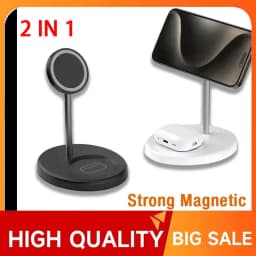 Magnetic Wireless Charger Stand 30W 2 in 1 Phone Charging Station Dock For iPhone 15 14 13 12 Pro Max AirPods Fast Chargers