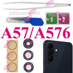 1Set Back Rear Camera Glass Lens With Adhesive For Samsung A07 A17 A37 A57 A06 A16 A26 A36 A56 A05 A15 A25 A35 A55 A54 + Tool