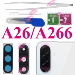 1Set Back Rear Camera Glass Lens With Adhesive For Samsung A07 A17 A37 A57 A06 A16 A26 A36 A56 A05 A15 A25 A35 A55 A54 + Tool