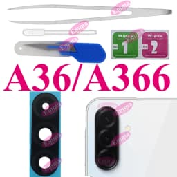 1Set Back Rear Camera Glass Lens With Adhesive For Samsung A07 A17 A37 A57 A06 A16 A26 A36 A56 A05 A15 A25 A35 A55 A54 + Tool