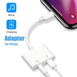 2 in 1 iOS to 3.5mm Jack Audio Charging Adapter For iPhone X XS 11 12 13 14 Pro Max XR Headphones Audio Cable Connector Splitter