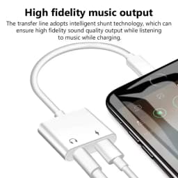 2 in 1 iOS to 3.5mm Jack Audio Charging Adapter For iPhone X XS 11 12 13 14 Pro Max XR Headphones Audio Cable Connector Splitter