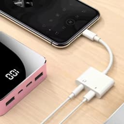 2 in 1 iOS to 3.5mm Jack Audio Charging Adapter For iPhone X XS 11 12 13 14 Pro Max XR Headphones Audio Cable Connector Splitter