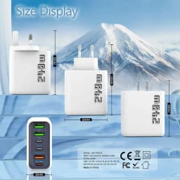 240W 6 Port USB C PD Charger Super Fast Charging PD3.0 USB C Type C Mobile Phone Charger For iPhone 17 16 pro Samsung Xiaomi