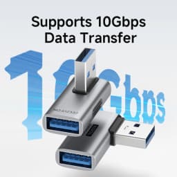 Hagibis USB 3.2 Adapter 90 Degree Right Angle USB A Male to Female Connector OTG Adapter Cable Extender for Laptops Charger PC