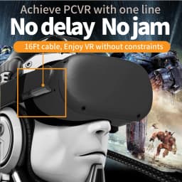 10FT Link Cable for Quest 2 Quest PC VR USB 3 to Type C Long Cable 3A Fast Charging &5Gbps Data Transfer Cable for VR Headset