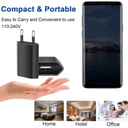 1/3/5/10pcs Black Universal 5V 1A EU Plug USB Adapter Mobile Phone Wall Travel Charger Device Power Adapter