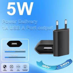 1/3/5/10pcs Black Universal 5V 1A EU Plug USB Adapter Mobile Phone Wall Travel Charger Device Power Adapter