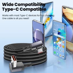 15CM 25CM 50CM Short Elbow USB C Cable 66W USB A To Type C Fast Charging Cable For iPhone 15 16 17 Huawei Xiaomi Power Bank Cord