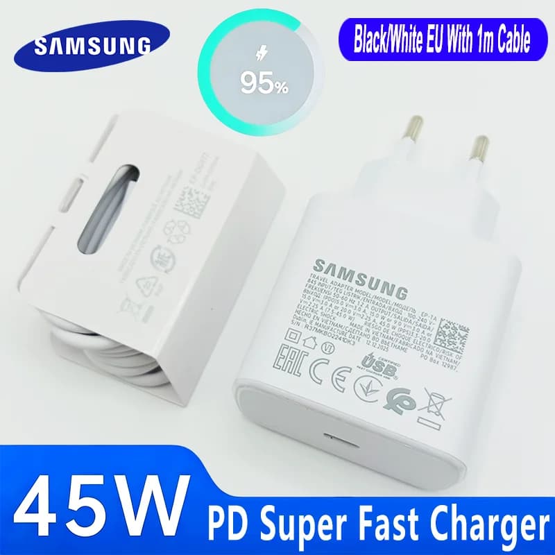 SAMSUNG 45W Original Charger Quick Fast Cargador Type C Charging Aadpter For Galaxy S26 Ultra S25 S24 A57 A56 A17 M55 Tab S10+